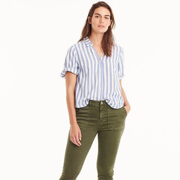 J. Crew 25 9" Cargo Toothpick Distressed Fatigue - Picture 2 of 7